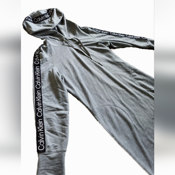 CK Hoodie Dress. Pockets & Logo - Picture 2 of 3